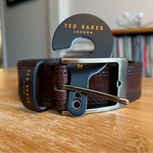 Dark brown men’s leather belt, size 38. Brand new, never worn.